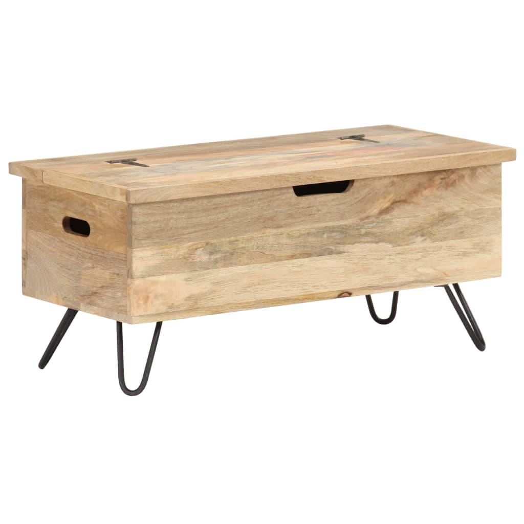 Chest 90x40x45cm Solid Mango Wood - Natural