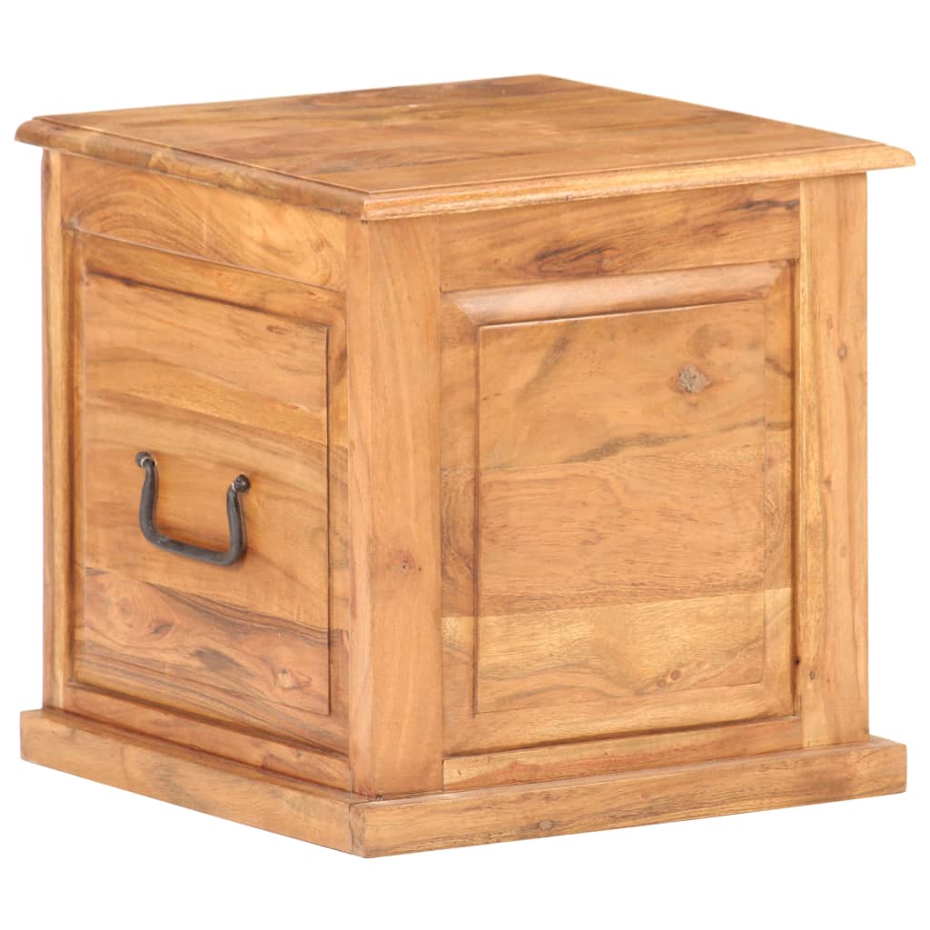 Chest 40x40x40cm Solid Acacia Wood Natural - Geile