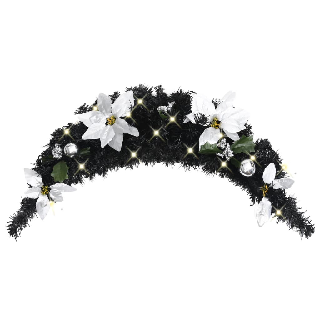 Nevis Christmas Arch with LED Lights Black 90cm PVC