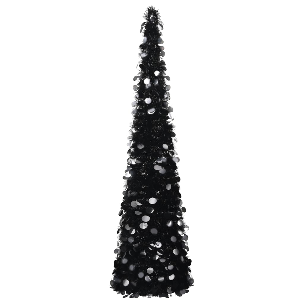 MERRIN 180cm Pop-up Artificial Christmas Tree - Black