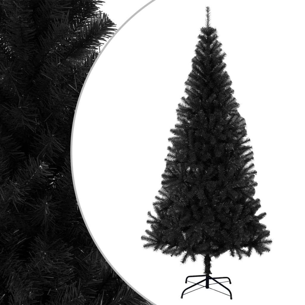 Liro Artificial Christmas Tree with Stand Black 180cm PVC