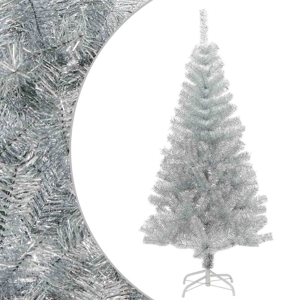 SNORIA Artificial Christmas Tree with Stand Silver 150 cm PET