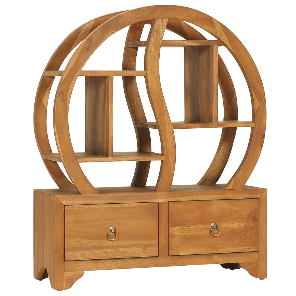 Cabinet with Yin Yang Shelf 68x26x83 cm Solid Teak Wood