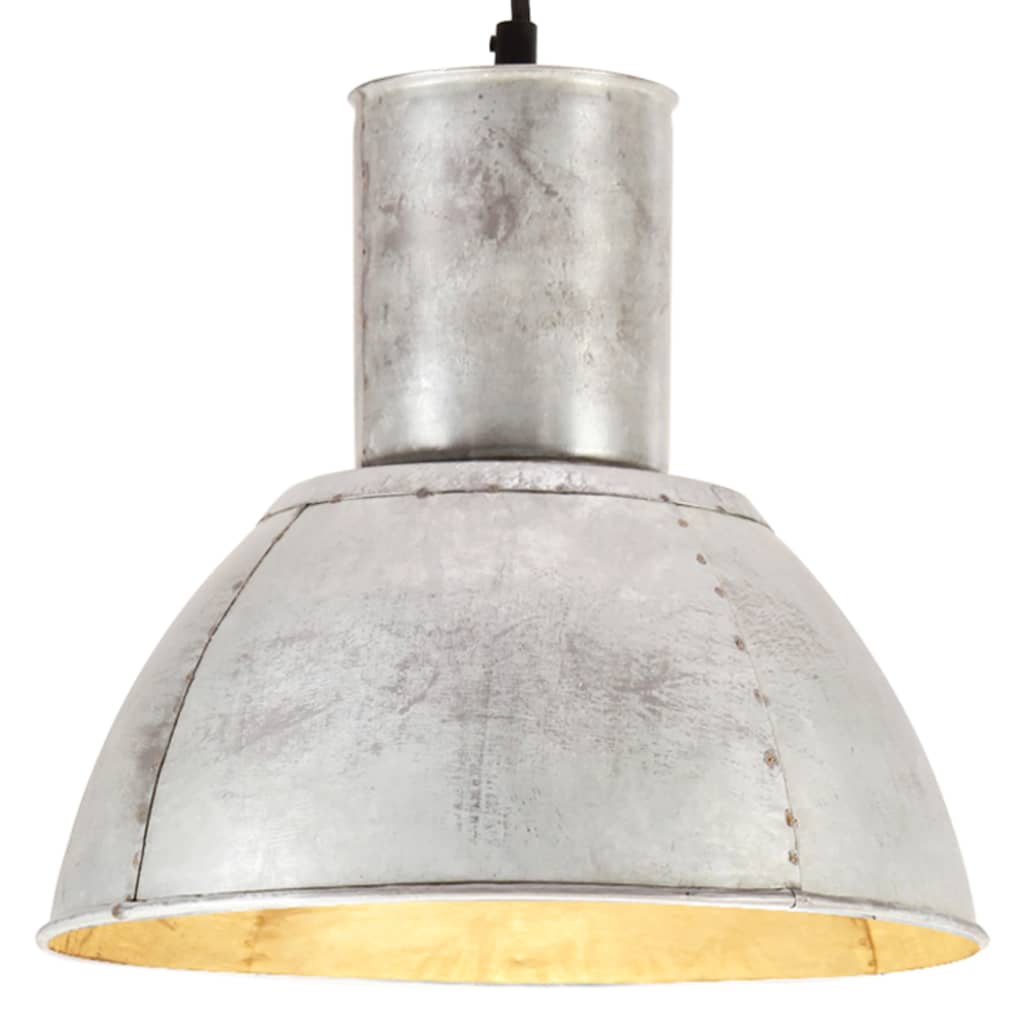 Hanging Lamp 25 W Silver Round 28.5 cm E27