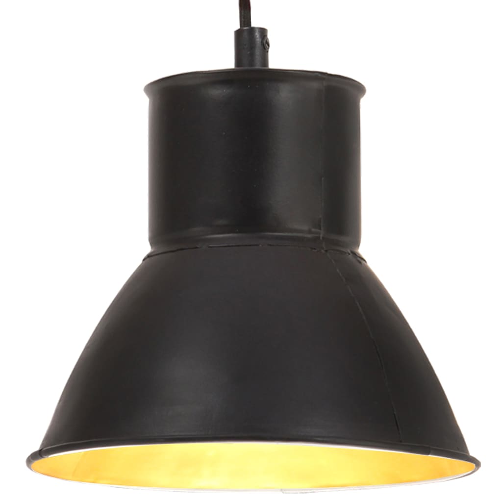 Hanging Lamp 25 W Dead Black Round 17 cm E27