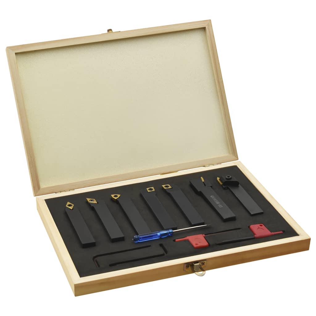 12 Pcss Indexable Turning Tool Set 16x16mm 100mm