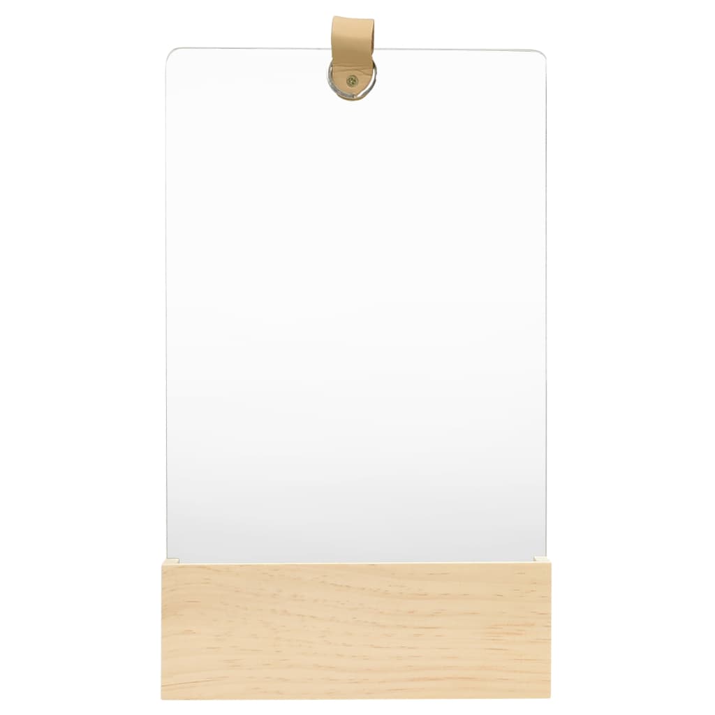 Wall Mirror Solid Pinewood 23x39.5cm