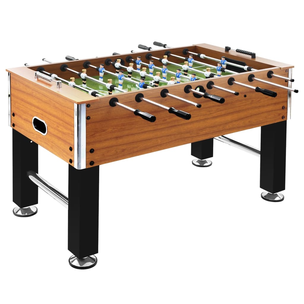 Football Table Steel 60 kg 140x74.5x87.5 cm - Light Brown and Black