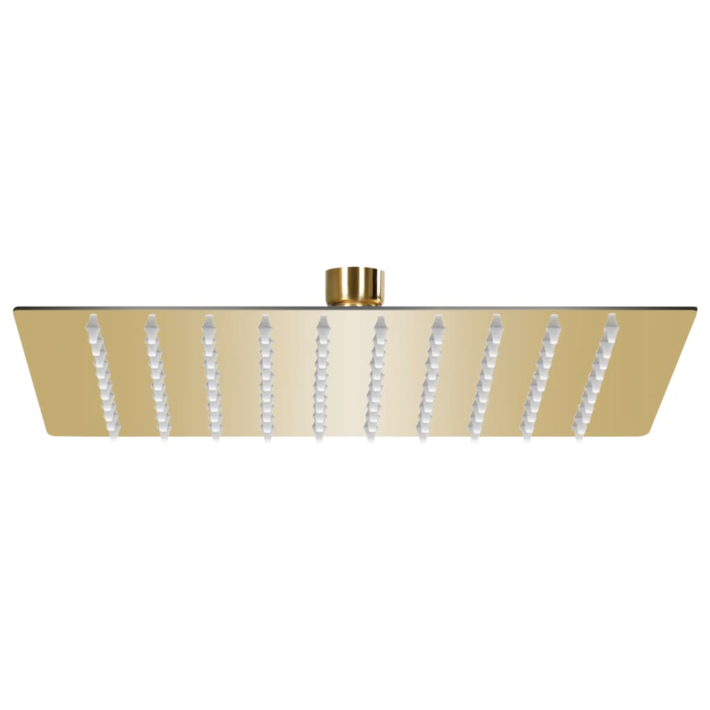 Rain Shower Head Stainless Steel 20x20cm Square Gold