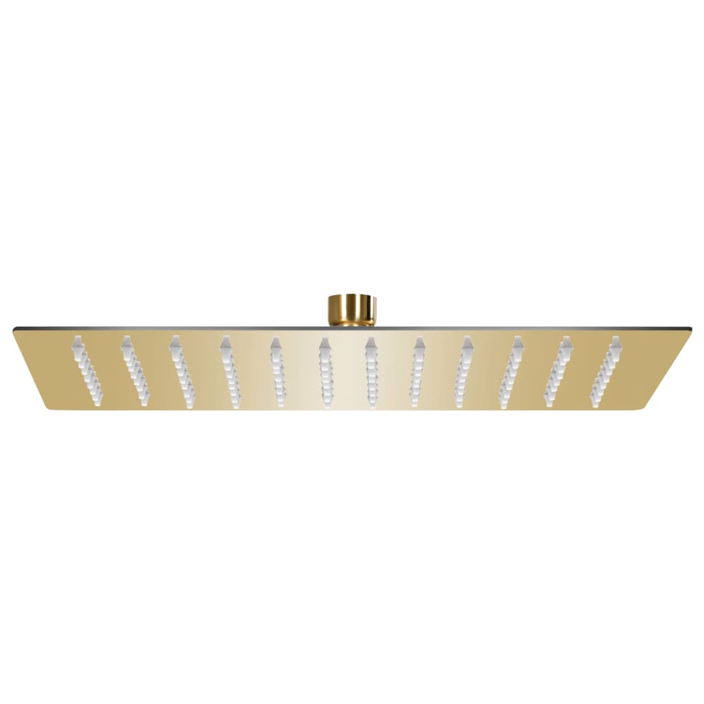 Rain Shower Head Stainless Steel 30x20cm Rectangular Gold