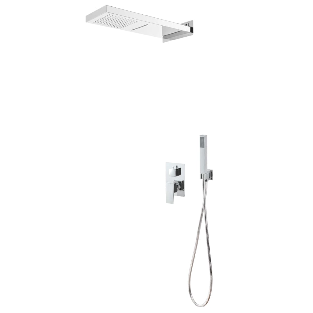 Shower System Silver Stainless Steel 201