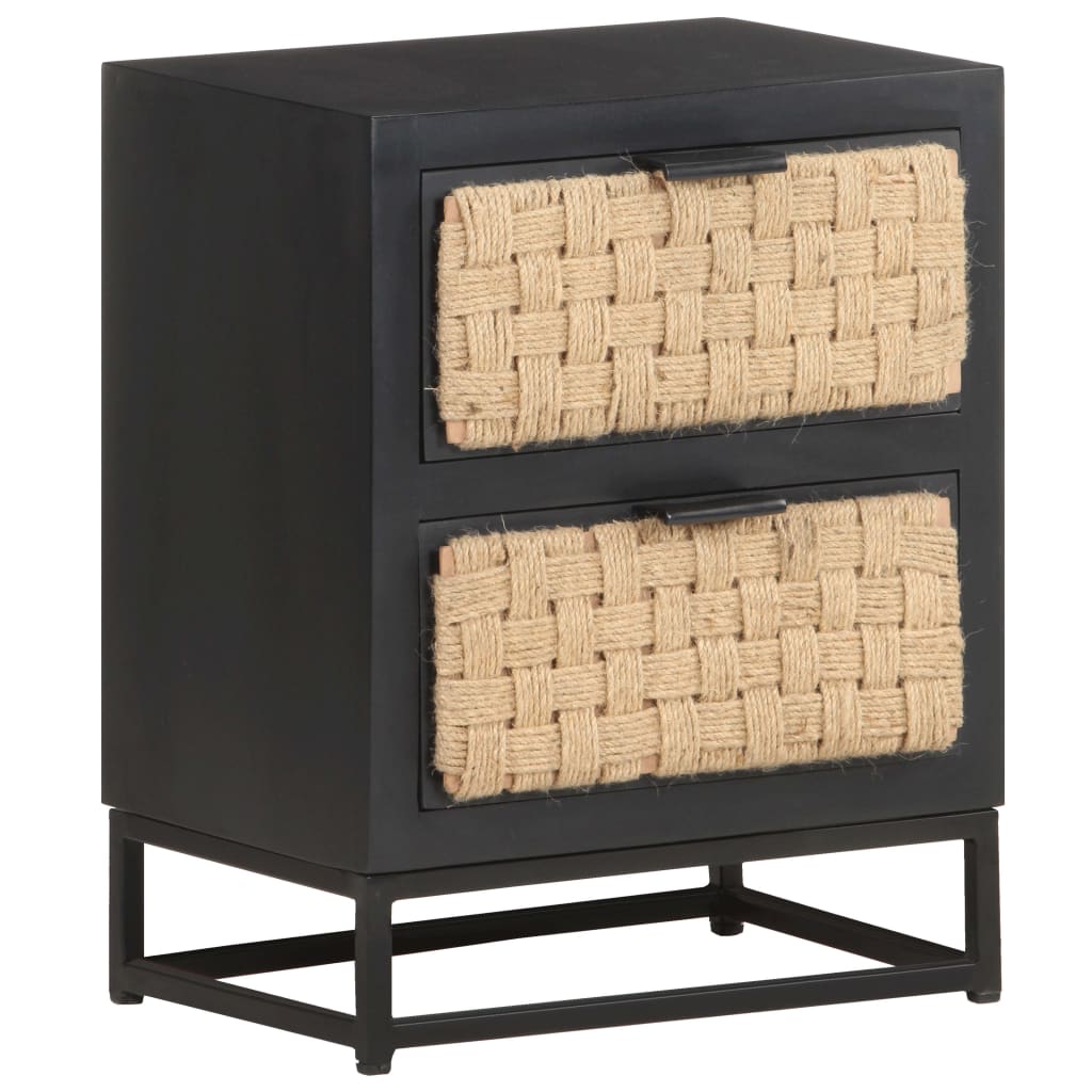 Bedside Table - ANCONA Dan Nightstand Black 40cm