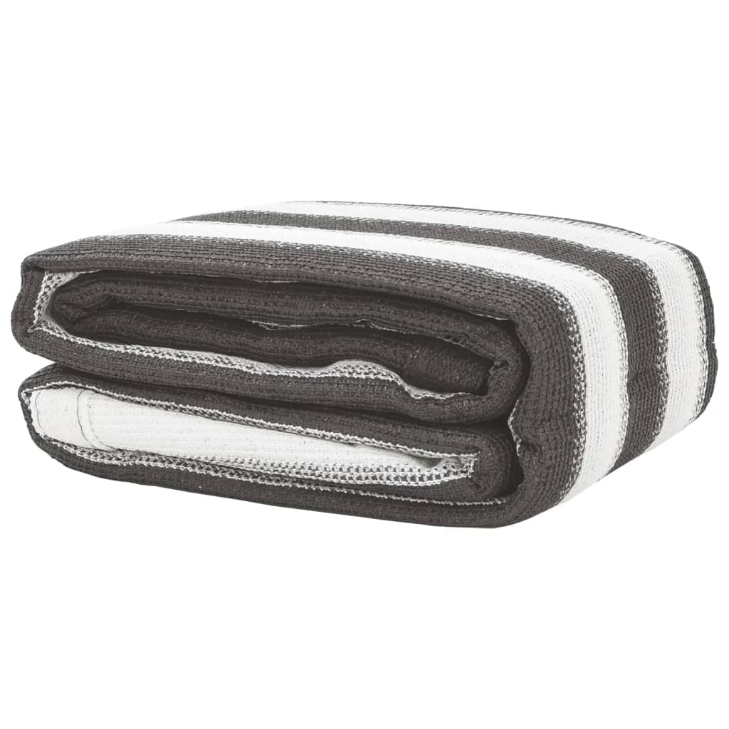 Tent Carpet Anthracite and White 400x400 cm HDPE