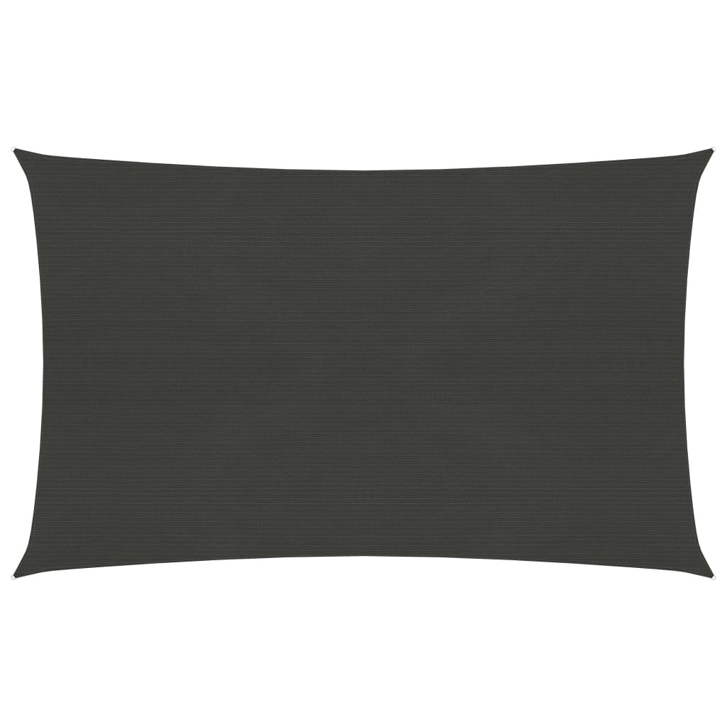 Sunshade Sail 160 g/m2 Anthracite 3x4 m HDPE