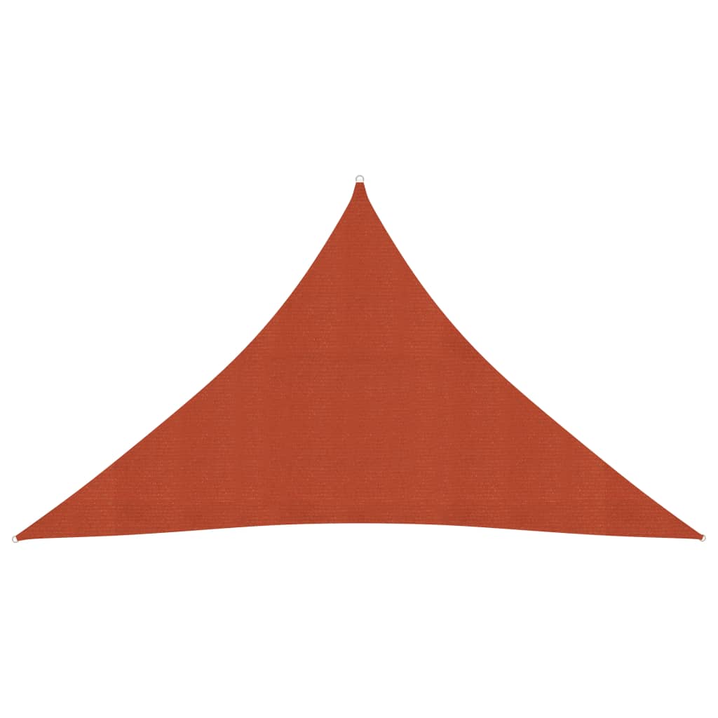 Sunshade Sail 160 g/m2 Terracotta 3.5x3.5x4.9 m HDPE