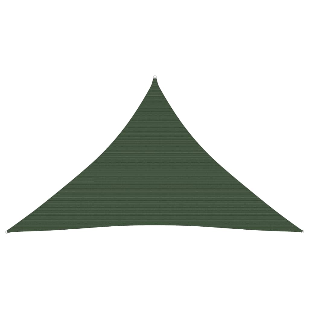 Sunshade Sail 160 g/m2 Dark Green 3.5x3.5x4.9 m HDPE