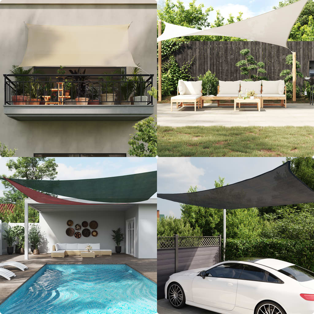 Sunshade Sail 160 g/m2 Rectangular Blue 5x8 m HDPE