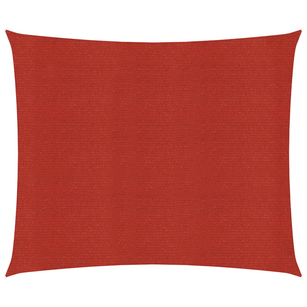 Sunshade Sail 160 g/m2 Red 3.6x3.6 m HDPE