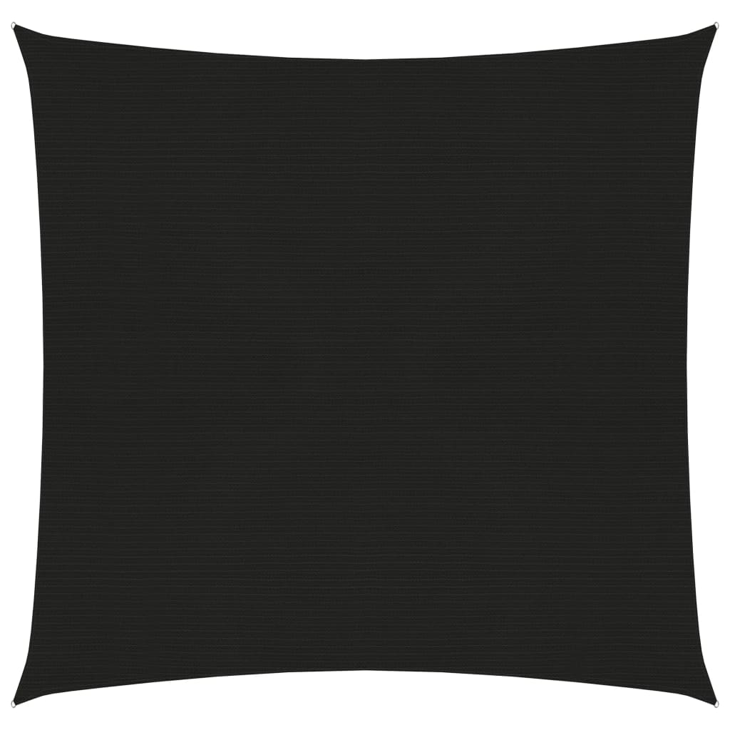 Sunshade Sail 160 g/m2 Black 2x2 m HDPE