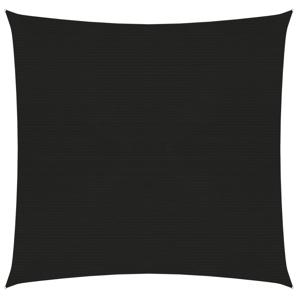 Sunshade Sail 160 g/m2 Black 4.5x4.5 m HDPE