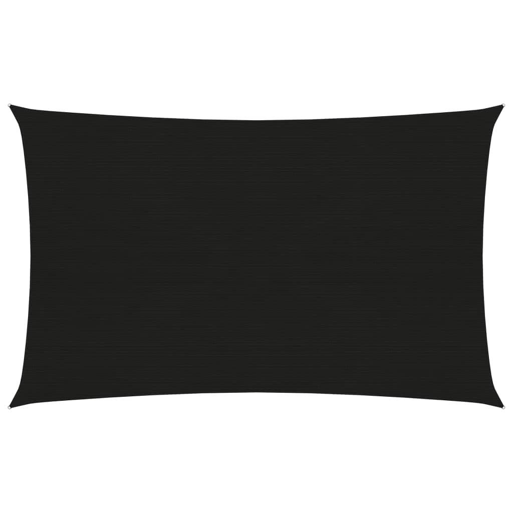 Sunshade Sail 160 g/m2 Black 2x4.5 m HDPE