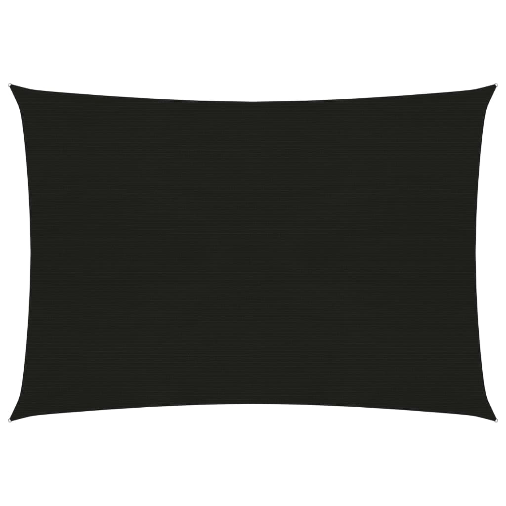 Sunshade Sail 160 g/m2 Black 2.5x4 m HDPE