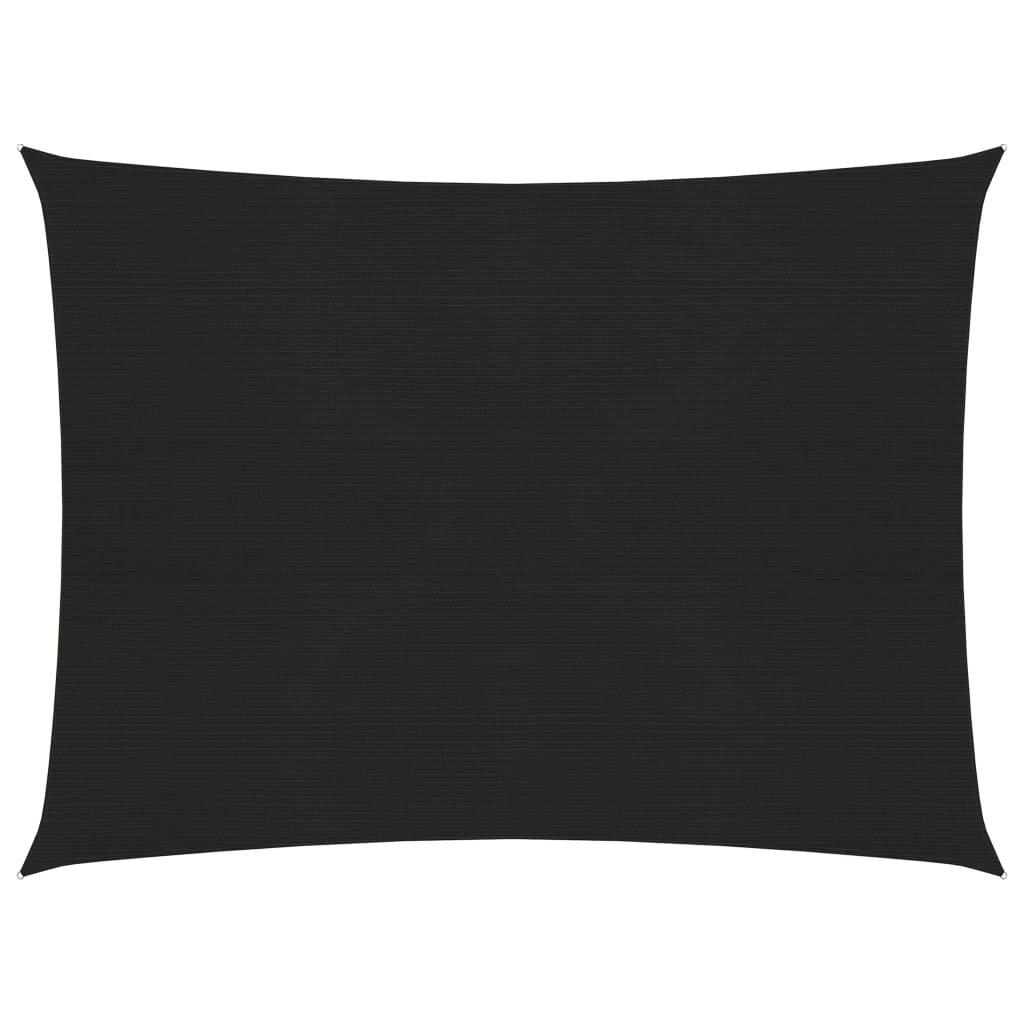 Sunshade Sail 160 g/m2 Black 3.5x4.5 m HDPE