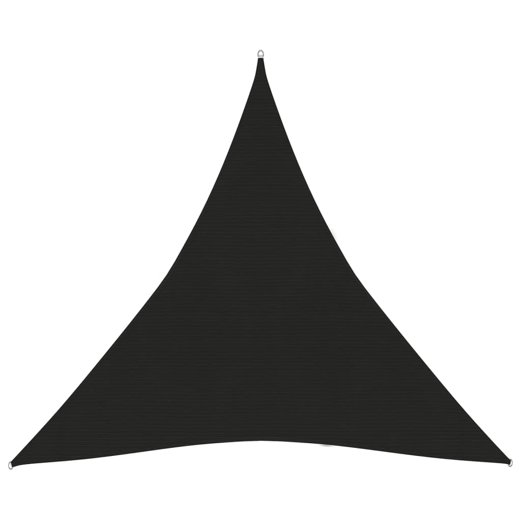 Sunshade Sail 160 g/m2 Black 3.6x3.6x3.6 m HDPE