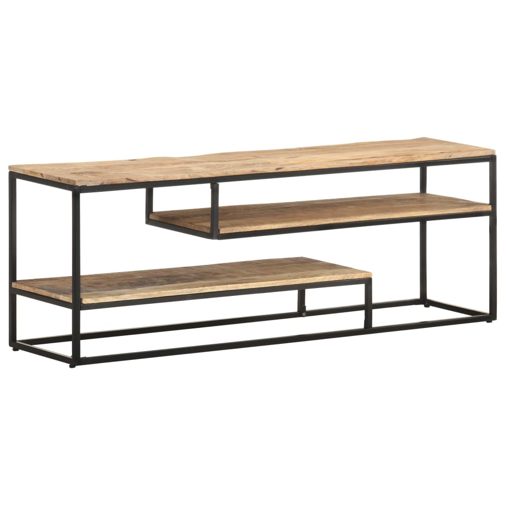 TV Cabinet 130x30x45 cm Rough Mango Wood