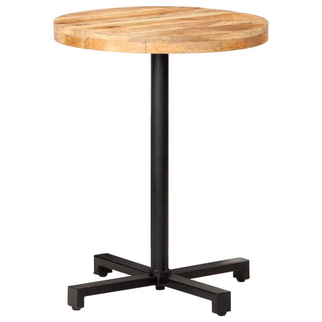 Bistro Table Round 60x75 cm Rough Mango Wood