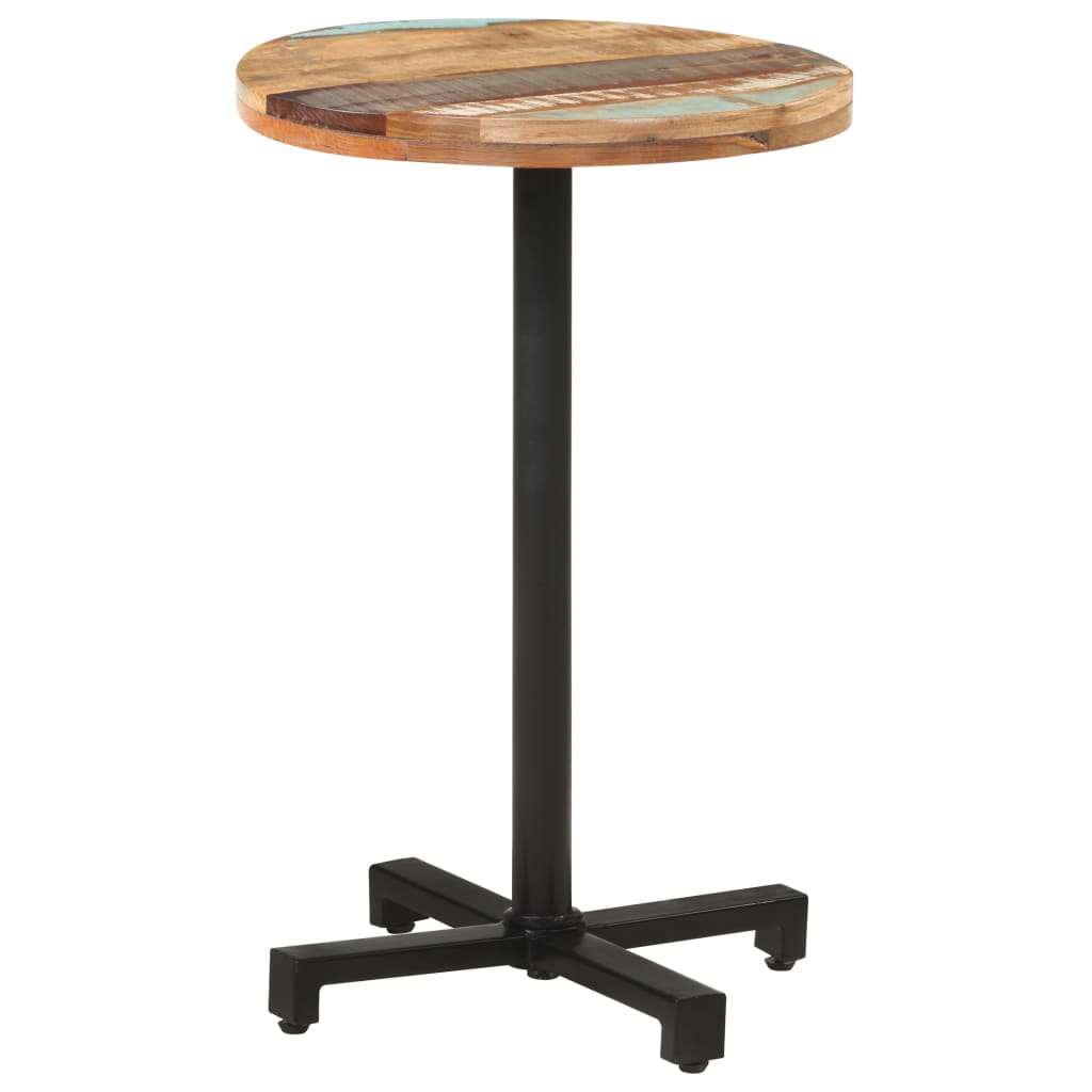 Bistro Table Round Ã ̃50x75 cm Solid Reclaimed Wood