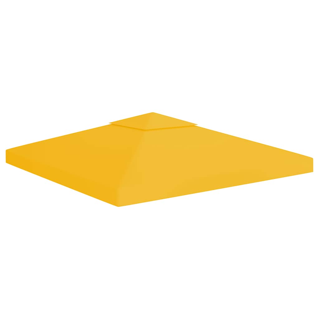 2-Tier Gazebo Top Cover 310 g/m2 3x3 m Yellow