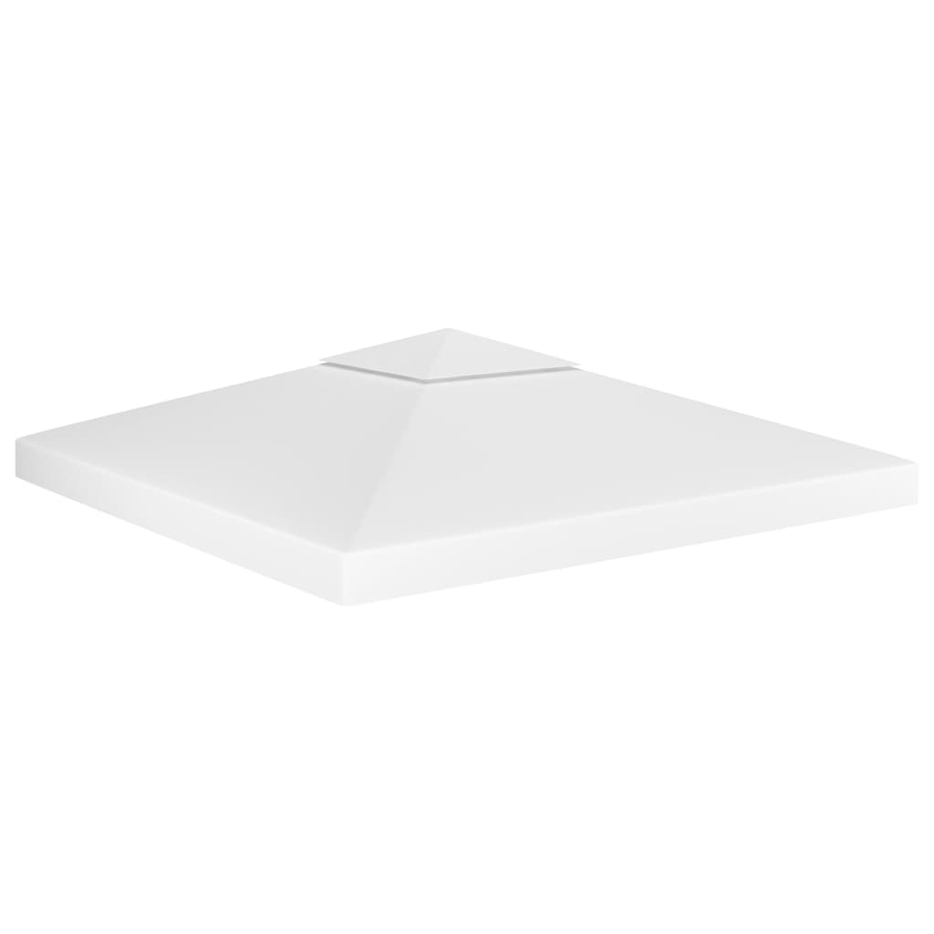 2-Tier Gazebo Top Cover 3x3 m White 310 Gsm