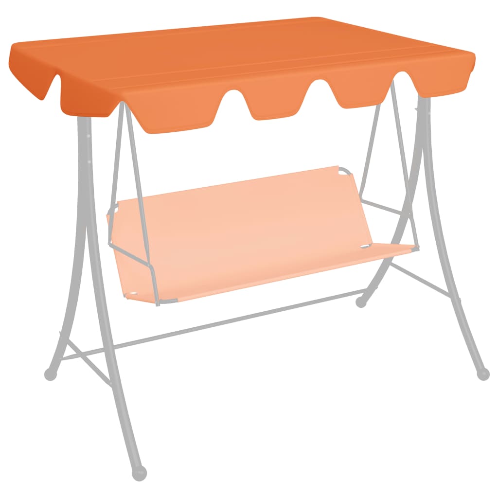 Replacement Canopy for Garden Swing Orange 192x147 cm 270 g/m2