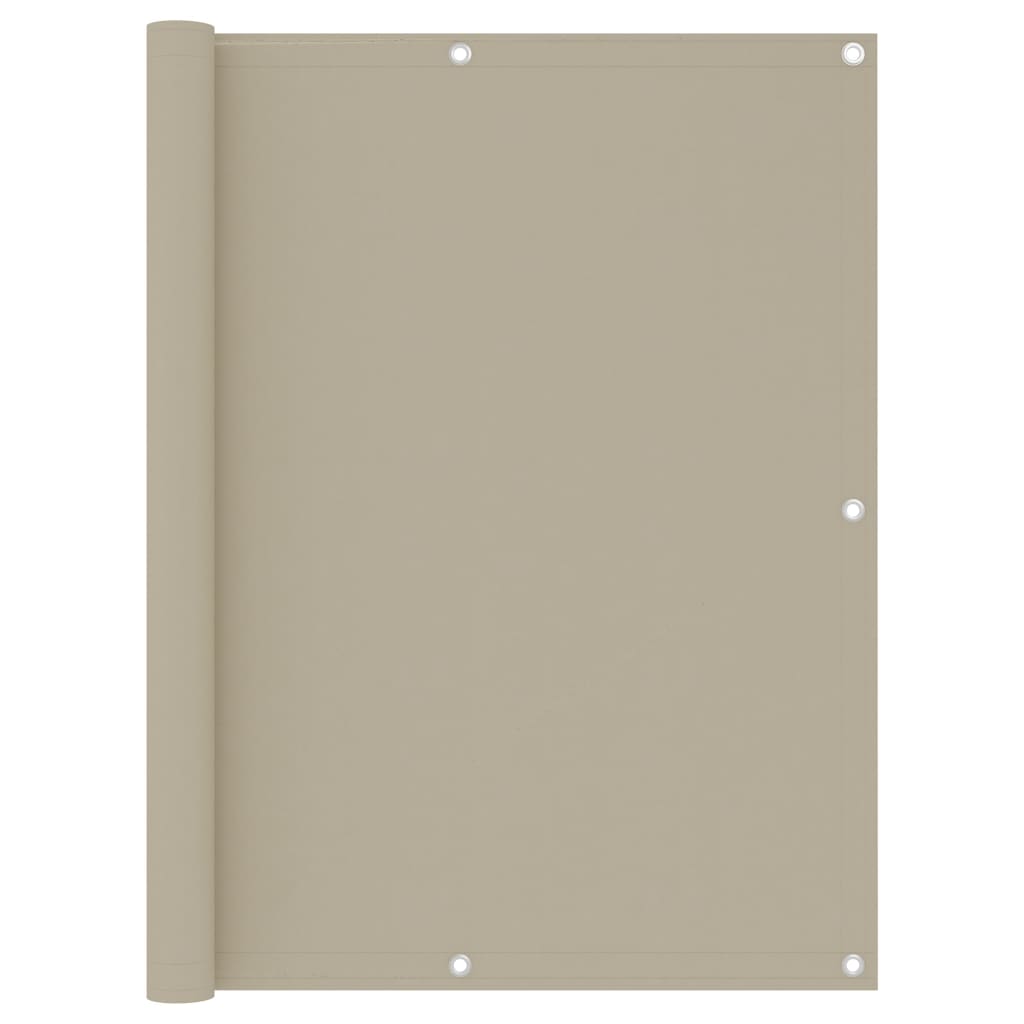 Balcony Screen Beige 120x600 cm Oxford Fabric