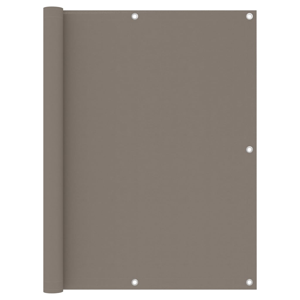 Balcony Screen Taupe 120x500 cm Oxford Fabric