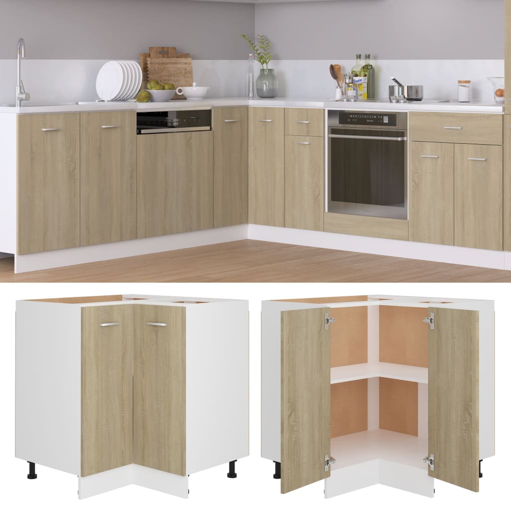 Corner Bottom Cabinet Sonoma Oak 75.5x75.5x80.5 cm Engineered Wood