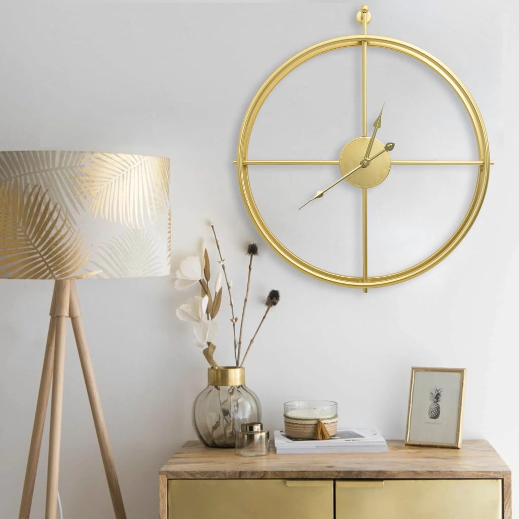 Wall Clock Gold 52cm Iron