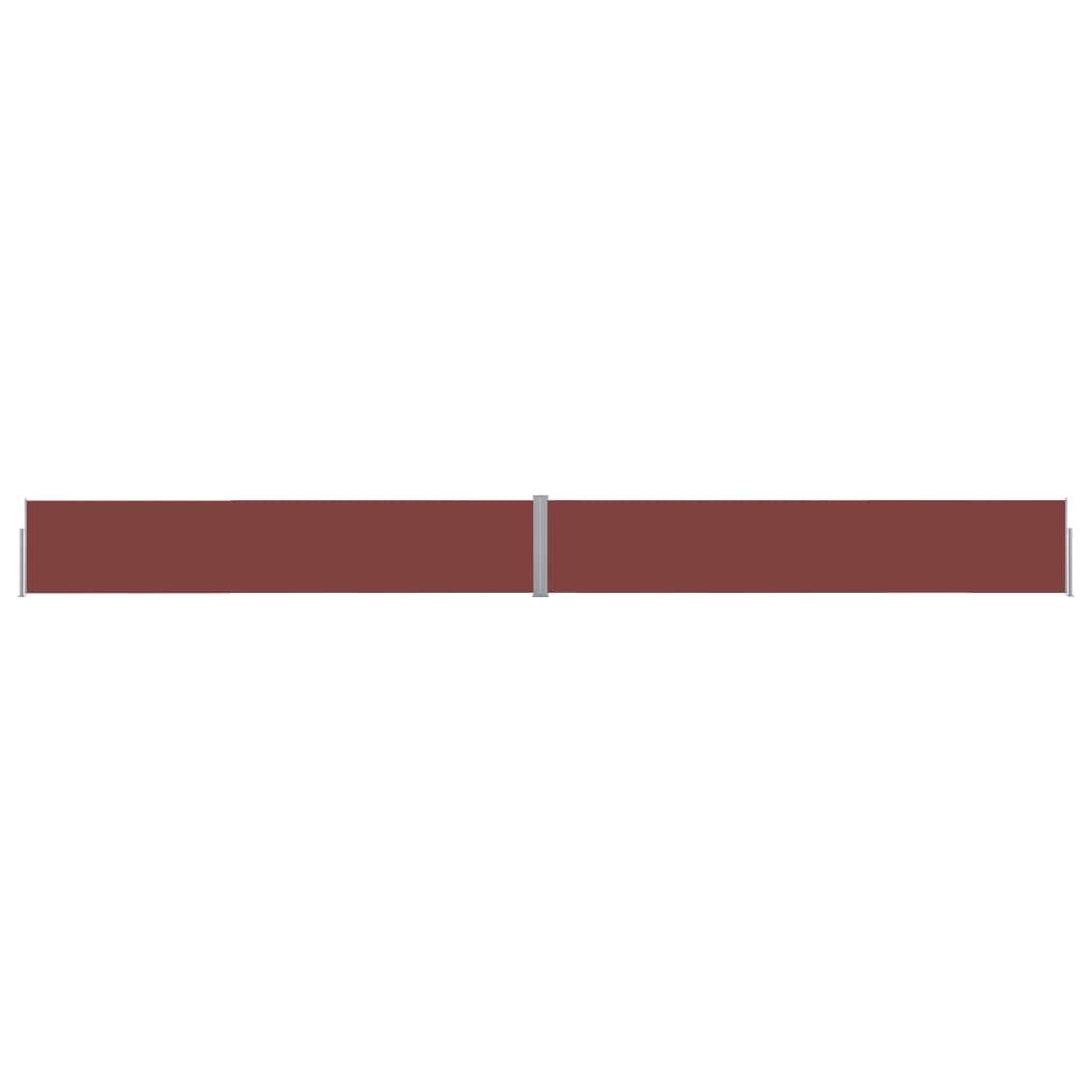Patio Retractable Side Awning 140x1200 cm Brown