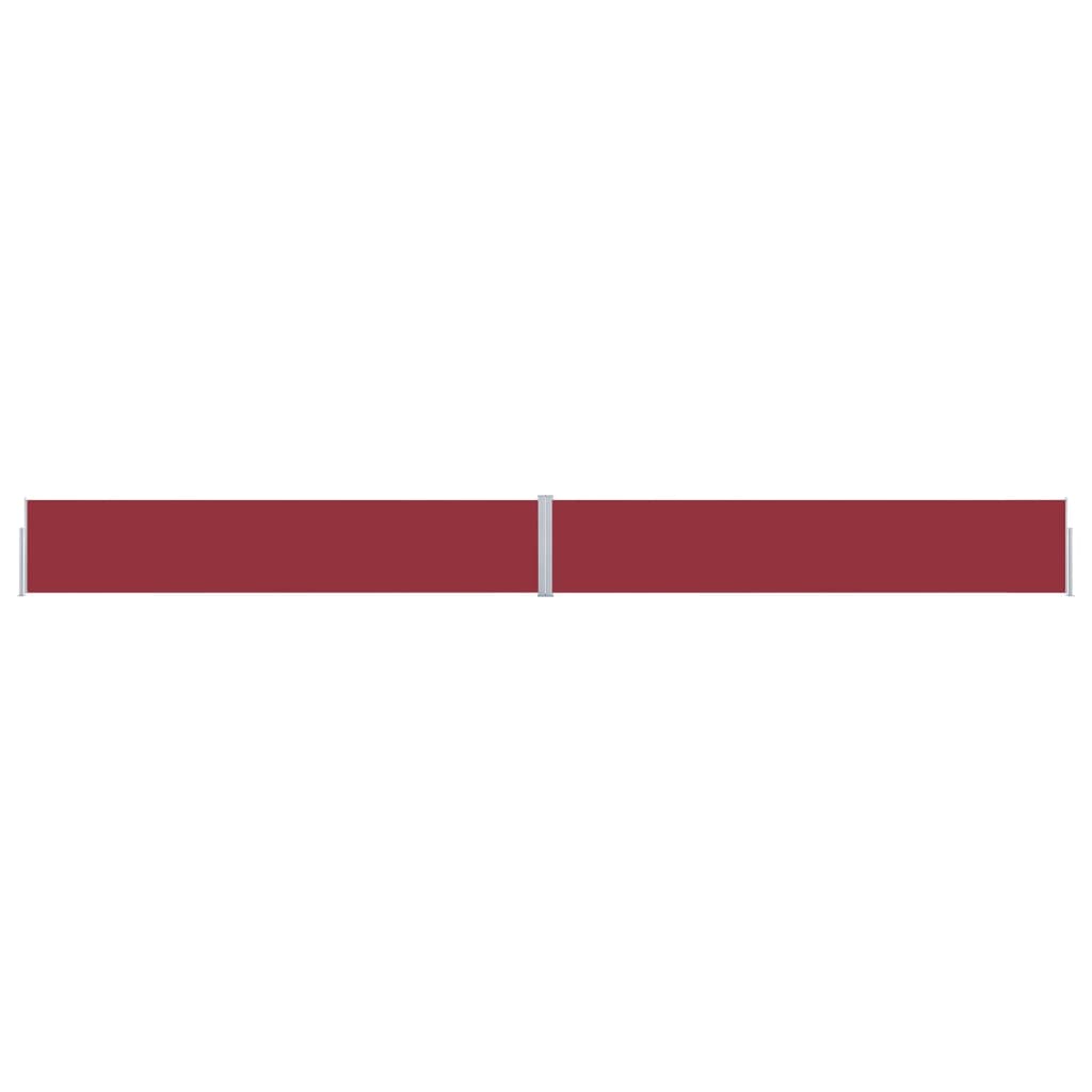Patio Retractable Side Awning 170x1200 cm Red
