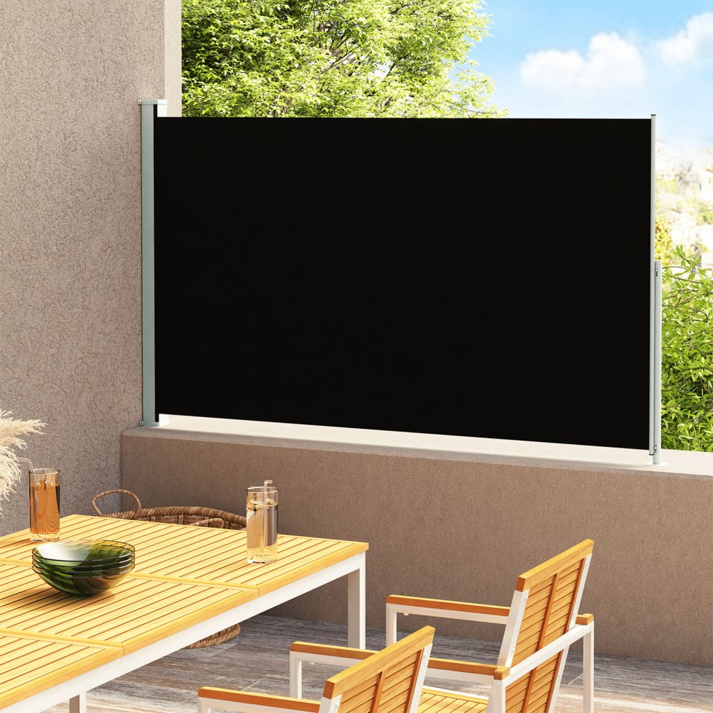 Patio Retractable Side Awning 200x300 cm Black