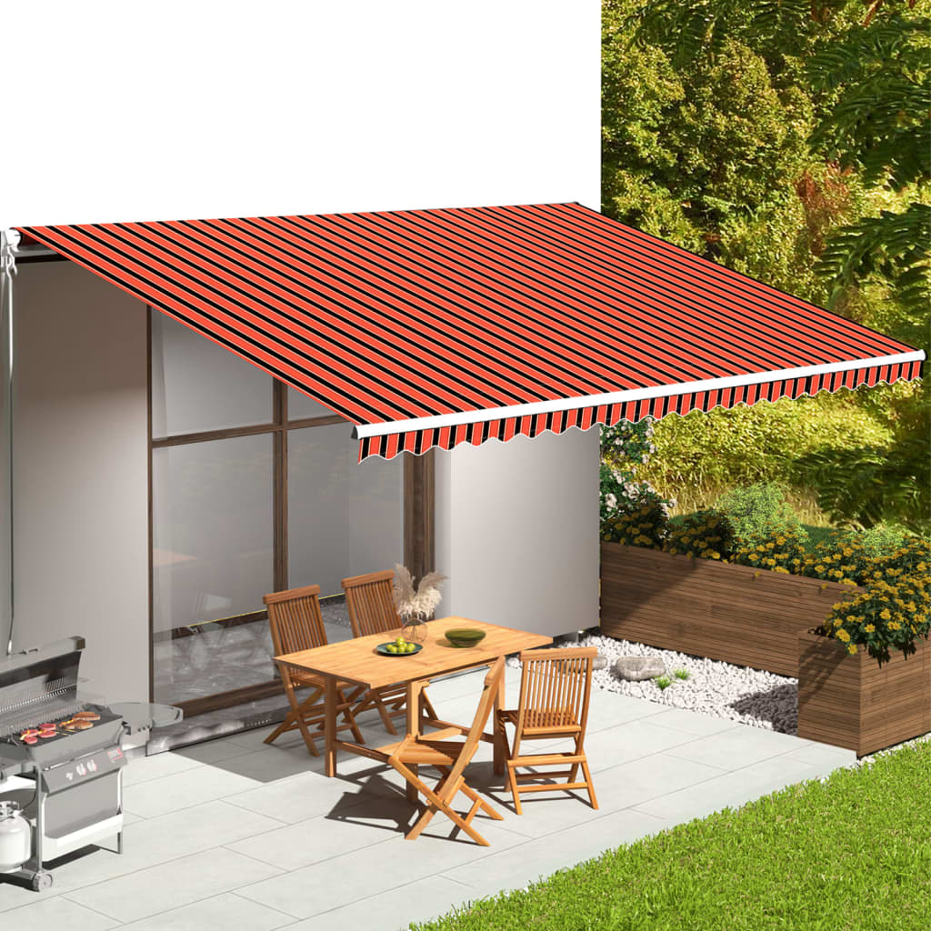 Replacement Fabric for Awning Orange and Brown 6x3.5 m