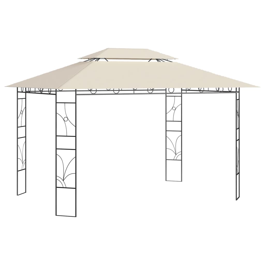 Gazebo 4x3x2.7 m Cream 160 g/m2