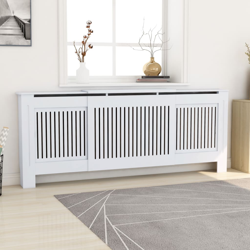 MDF Radiator Cover White 205 cm