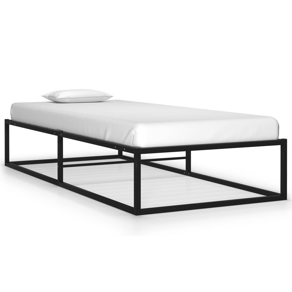 Bed Frame Black Metal 90x200 cm