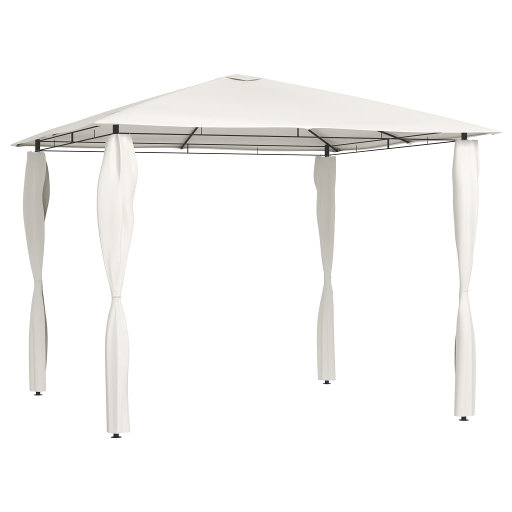 Gazebo with Post Covers 3x3x2.6 m Cream 160 g/m2