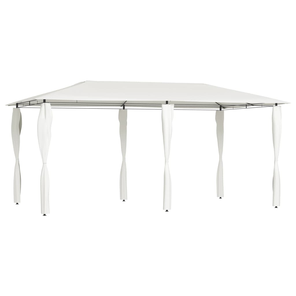 Gazebo with Post Covers 3x6x2.6 m Cream 160 g/m2