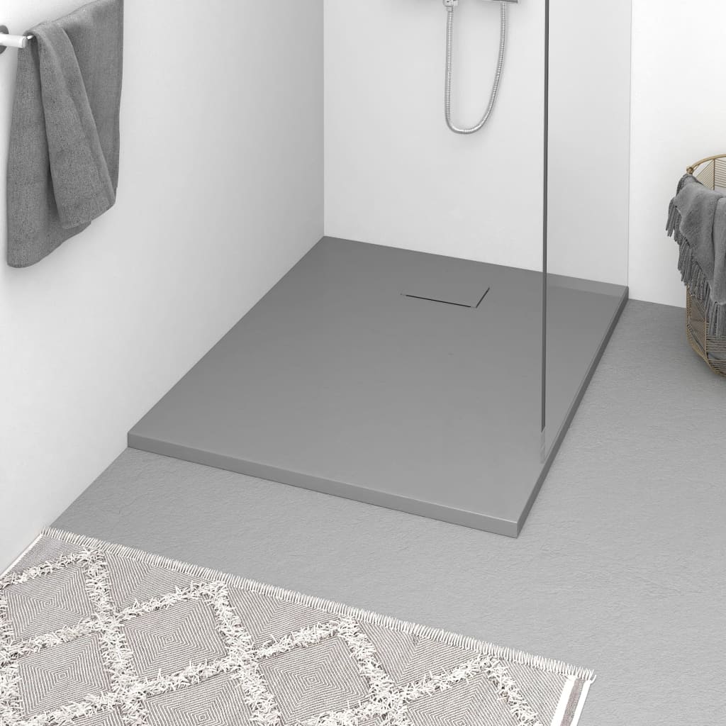 Shower Base Tray SMC Grey 100x80cm
