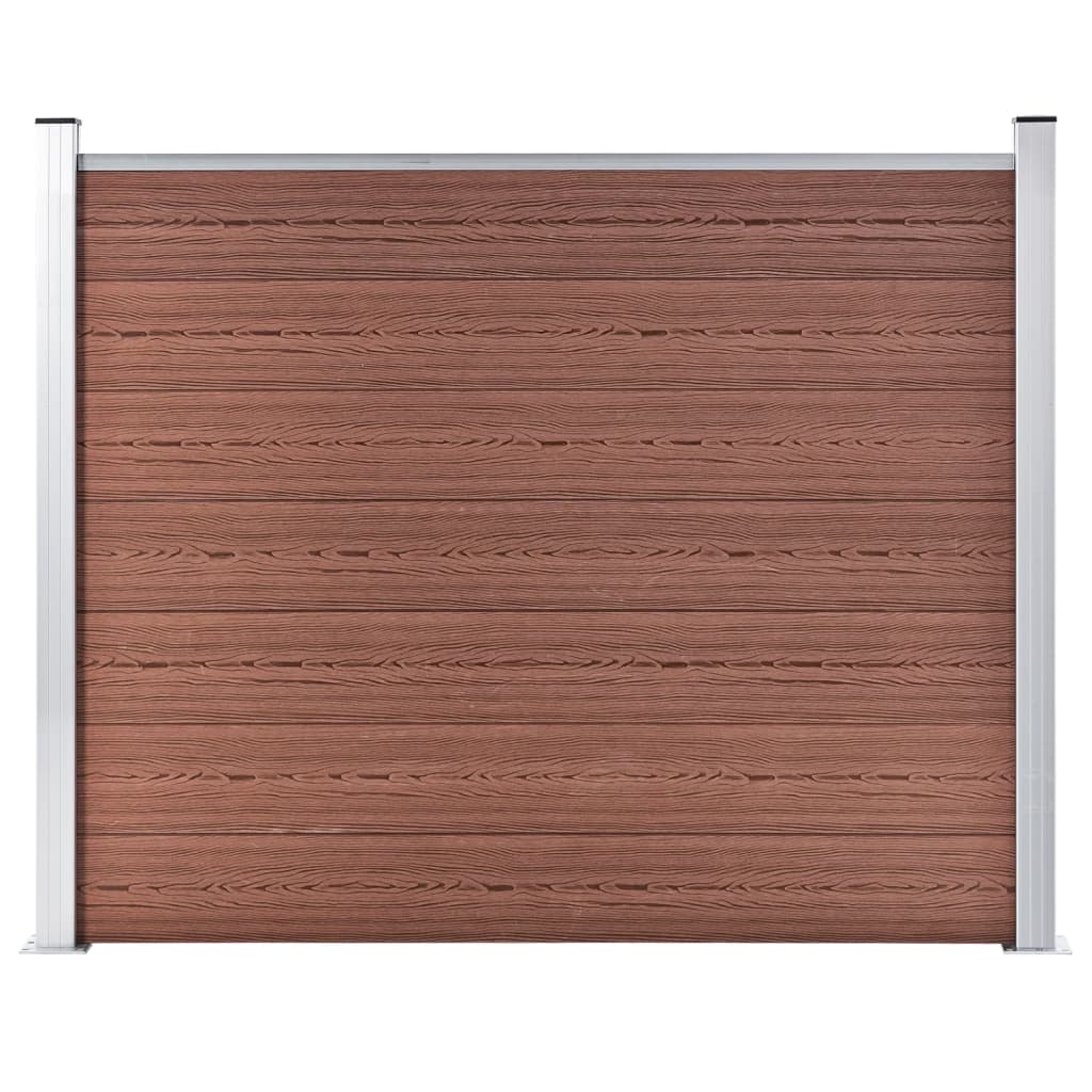 Fence Panel WPC 180x146 cm Brown
