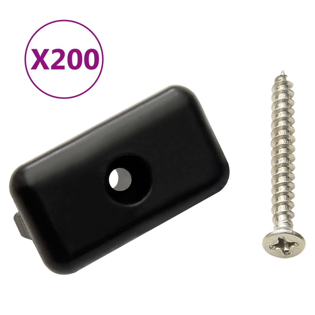 Decking Clips with Screws 200Pcs Plastic and Stainless Steel304